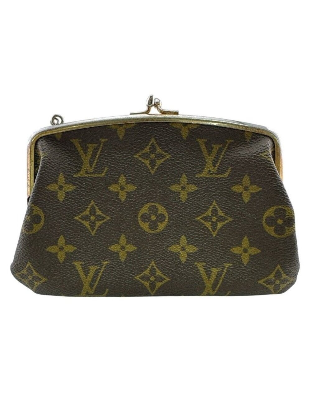 Louis Vuitton Bucket Monogram Leather Pouch Brown
